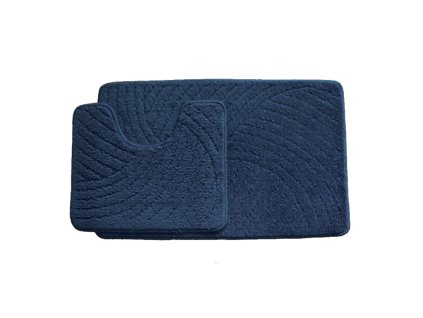 Kúpeľňová predložka CTN tmavo modrá Comfort, 2 set