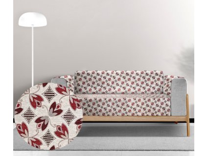 Ervi gobelínový přehoz na sedačku/postel - Asetat 72 (Kombinace bez područek/without area, Rozměr 140x200 cm)