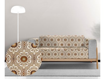 Ervi gobelínový přehoz na sedačku/postel - Asetat 330 (Kombinace bez područek/without area, Rozměr 140x200 cm)