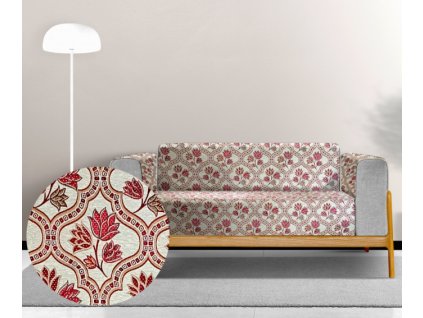 Ervi gobelínový přehoz na sedačku/postel - Asetat 253 (Kombinace bez područek/without area, Rozměr 140x200 cm)