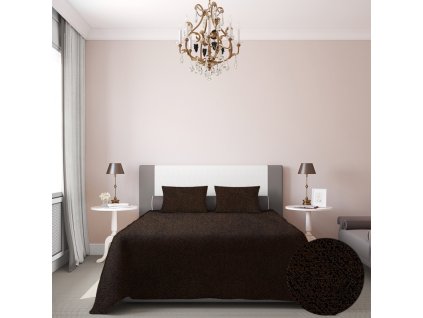 Ervi přehoz na postel jednolůžko/dvoulůžko - DMS V11 - tmavě hnědý (Rozměr 140x200 cm)