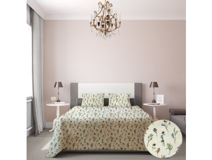 Ervi Gobelínový přehoz na postel jednolůžko/dvoulůžko - Květiny na loukách (Rozměr 140x200 cm)