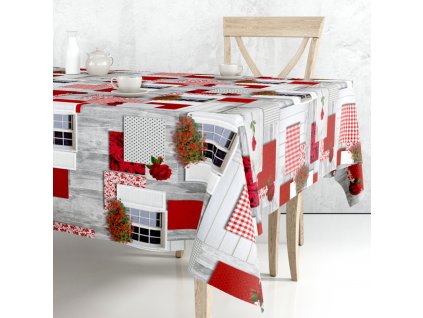 Ubrus PVC M-182A - Růže - Role 140 cm x 20m (Barva barevná, Vzor Květinový)