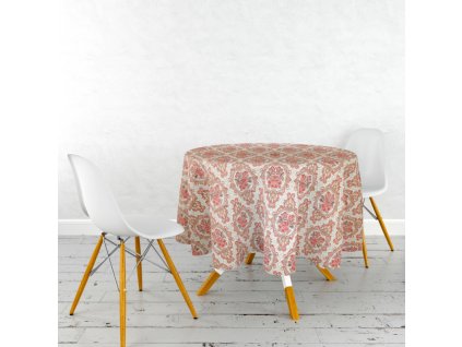 Ervi gobelínový ubrus na stůl kulatý - Asetat-390 bordo (Rozměr průměr 40 cm)