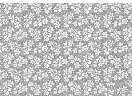 Ubrus PVC Mirabella 4400B - Kvítí 140 cm x 20m (Barva šedá)