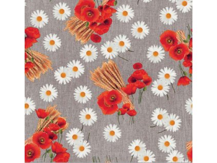 Ubrus PVC Mirabella 6845C - Polní kvítí 140 cm x 20m (Barva barevná, Vzor Květinový)