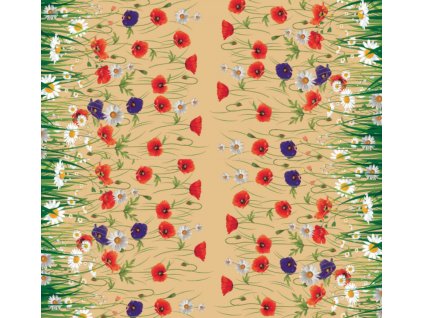 Ubrus PVC Mirabella 6910C - Polní kvítí 140 cm x 20m (Barva barevná, Vzor Květinový)