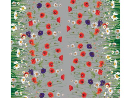 Ubrus PVC Mirabella 6910K - Polní kvítí 140 cm x 20m (Barva barevná, Vzor Květinový)