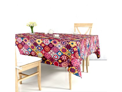 Ervi bavlněný ubrus na stůl čtvercový - barevný ornament (Barva barevná, Rozměr 40x40 cm, Vzor Ornament)