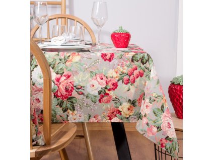 Ervi gobelínový ubrus na stůl čtvercový - Berries Field (Rozměr 140x140 cm)