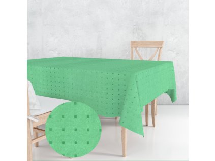 Ervi dekorační ubrus na stůl čtvercový - Čtverečky zelené (Rozměr 40x40 cm)