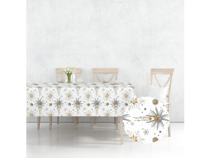 Ervi bavlněný ubrus na stůl obdélníkový - Vánoční - jelen (Barva Barevná/Colorful, Rozměr 80x120 cm, Vzor Vánoční/Christmas)