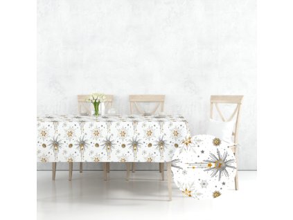 Ervi bavlněný ubrus na stůl čtvercový - Vánoční - jelen (Barva Barevná/Colorful, Rozměr 40x40 cm, Vzor Vánoční/Christmas)