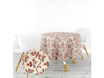 Ervi gobelínový ubrus na stůl kulatý - Šipek bordo (Rozměr průměr 40 cm)