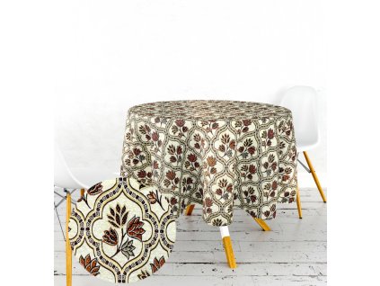 Ervi gobelínový ubrus na stůl kulatý - Asetat-253-2 (Rozměr průměr 40 cm)