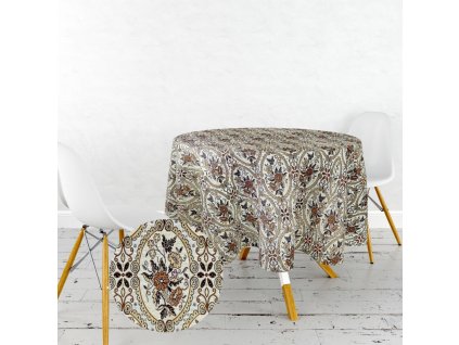 Ervi gobelínový ubrus na stůl kulatý - Asetat-444 (Rozměr průměr 40 cm)