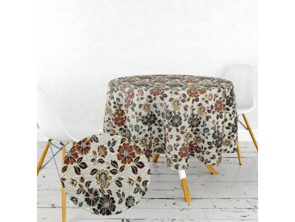 Ervi gobelínový ubrus na stůl kulatý - Asetat-395 (Rozměr průměr 40 cm)