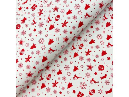 Ubrus PVC Mirabella 3550 A - Vianočný vzor 140 cm x 20m