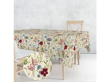 Ervi Gobelínový ubrus na stůl čtvercový - Divoké pole (Rozměr 40x40 cm)