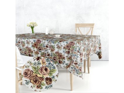 Ervi Gobelínový ubrus na stůl čtvercový - Gold plus cream (Rozměr 40x40 cm)