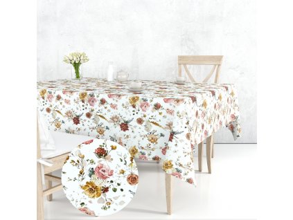 Ervi Teflonový ubrus na stůl čtvercový Royal Lux - Vůně rozkvetlé louky (Rozměr 40x40 cm)
