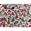 Ervi Bavlnená látka/plátno š.240 cm - Vianočné ponožky -12198-6, metráž