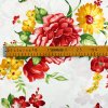 Ervi Bavlněná látka/plátno š.240 cm - Červené a žluté květy č.26560-5, metráž (Barva barevná, Vzor kvetinový)