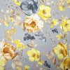 Ervi bavlna flanel š.240 cm žluté květy na šedém-11637, metráž (Barva barevná, Vzor Květinový)