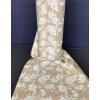 Ervi Bavlněná látka/plátno š.240 cm - bílé květy na hnědém -26726-2, metráž