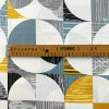 Ervi Bavlněná látka/plátno š.240 cm - Geometrický kruhy č.26710-6, metráž (Barva barevná, Vzor Abstrakce)