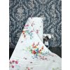 Ervi bavlna flanel š.240 cm barevné kytice 26549-1, metráž (Barva Bílá/White, Vzor Květinový/Floral)