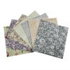 Sada látek bavlna krep na patchwork cca 35x35 cm - mix (Množství v sadě/Quantity per set: 7 ks)