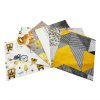Sada látek bavlna flanel na patchwork cca 35x35 cm - mix (Množství v sadě/Quantity per set: 7 ks)