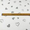 Ervi Bavlněná látka/plátno š.240 cm - Srdíčkový šarm na bílém - 30107-1, metráž