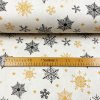 Ervi Bavlnená látka/plátno š.240 cm - Snehové vločky zimnej noci -26377-17, metráž