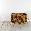 Ubrus PVC kulatý FL-1004 - Kávový motiv (různé velikosti) (Rozměr průměr 100 cm)