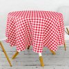 Ubrus PVC kulatý FL-1345-01 - Červeno-bílé kostičky (různé velikosti) (Rozměr průměr 100 cm)