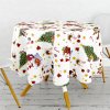 Ubrus PVC kulatý FL-1188-04 – Vánoční motiv (různé velikosti) (Rozměr průměr 100 cm)