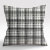 Ervi povlak na polštář FLANELOVÝ - bílo-černé karo (Rozměr 30 x 50 cm)