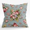 Ervi povlak na polštář Gobelínový - Jemné růže na šedo-modrém (Rozměr 30 x 50 cm)