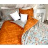 Ervi bavlněné povlečení oboustranné - květy/oranžové (Rozměr 140x200 cm + 70x90 cm)