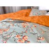 Ervi bavlněné povlečení oboustranné - květy/oranžové (Rozměr 140x200 cm + 70x90 cm)