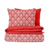 Ervi bavlněné povlečení oboustranné - Zámecký vzor červený/červená (Rozměr 140x200 cm + 70x90 cm)