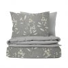 Ervi bavlněné povlečení oboustranné - květinky na šedém/šedé (Barva Barevná/Colorful, Rozměr 140x200 cm + 70x90 cm, Vzor Přírodní/Natural)