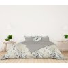 #Ervi bavlněné povlečení oboustranné - Malované květy/šedé 140x200 cm (Rozměr 140x200 cm + 70x90 cm)