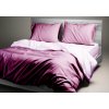 #Ervi Luxsusní saténové oboustranné bavlněné povlečení světle fialové/fialové 200x220 cm (Rozměr 200x220 cm +2ks x 70x90 cm)