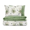 Ervi Bavlněné povlečení oboustranné - Letní poetika/olivové (Rozměr 140x200 cm + 70x90 cm)