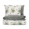 Ervi Bavlněné povlečení oboustranné - Letní poetika/šedé (Rozměr 140x200 cm + 70x90 cm)