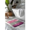 Kúpeľňová predložka šedá/fuchsiová SLV Comfort, 2 set