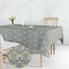 Ervi Gobelínový ubrus na stůl obdélníkový - Barokní Sny na šedo-modrém (Rozměr 80x120 cm)